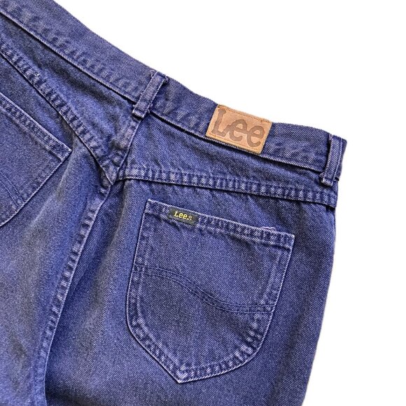 Lee Purple Denim Jeans High Rise Taper Leg Vintage 90s Waist 31 - Picture 6 of 8